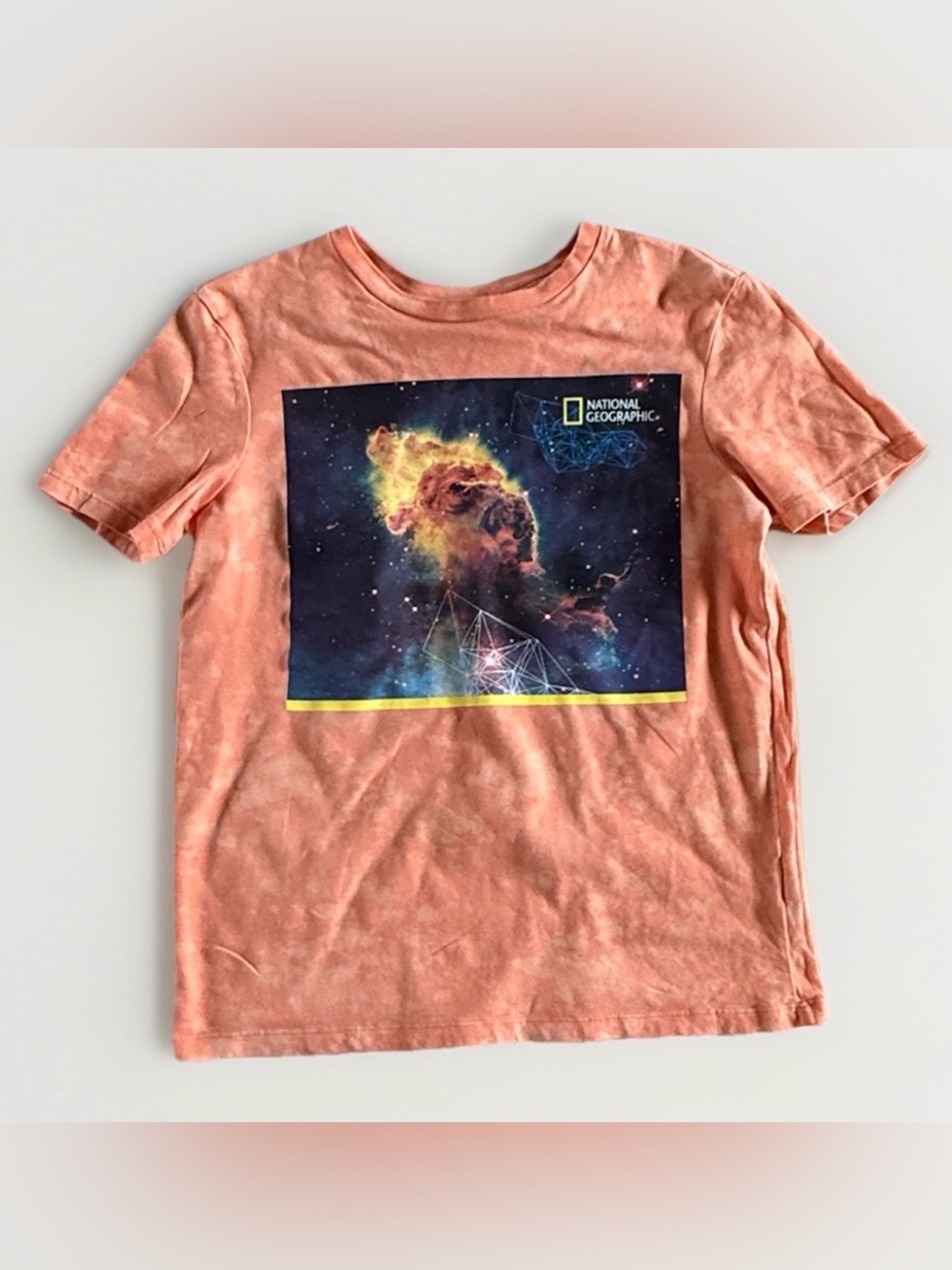 National Geographic Kids Peach-Orange Nebula Graphic Tee